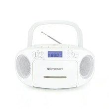 Load image into Gallery viewer, Emerson / Naxa Electronics - Portable CD Player Boombox with Cassette Player Combo, Tape Recorder, AM/FM Radio, AUX Input, (EPB-3003 - White)