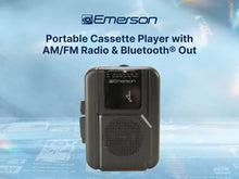Load image into Gallery viewer, Emerson / Naxa Electronics - Portable Cassette Player with AM/FM Radio & Bluetooth® Out - Gray