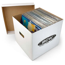 Load image into Gallery viewer, Box - 12" Vinyl Record Cardboard Storage Box with Lid [Holds up to 65 12" Records]
