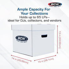 Load image into Gallery viewer, Box - 12" Vinyl Record Cardboard Storage Box with Lid [Holds up to 65 12" Records]
