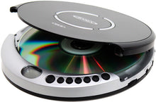 Load image into Gallery viewer, Jensen CD-60R Personal CD Player - 60 Second Anti-Skip/ Headphone Jack/ Earbuds/ Bass Boost/ FM Radio/ Silver and Black]

