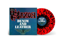 Load image into Gallery viewer, Saxon - Denim and Leather: 40th Anniversary Edition [Ltd Ed Red Splatter Vinyl]
