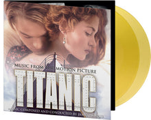 Load image into Gallery viewer, James Horner (feat Celine Dion) - Titantic (OST) [180G/ 2LP/ Ltd Ed Translucent Yellow Vinyl/ 8-Page Booklet w/Pictures &amp; Liner Notes/ Fold Out Movie Poster/  Replica of NYT Historical Cover/ Numbered] (MOV)

