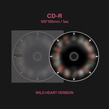 Load image into Gallery viewer, KATSEYE - Wild: Wild Heart Ver. [Compact Disc/ Photobook/ CD-R/ Group Photocard/ Sticker/ Photo Strip Frame/ Plastic Keyring/ 1 Photocard (random, 1 out of 5, standard CD Wild heart ver. Photo)]
