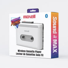 Load image into Gallery viewer, Maxell MXCP-P100WH Bluetooth Wireless Cassette Player [Hi Fi Sound/ White &amp; Silver]
