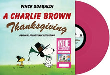 Load image into Gallery viewer, Vince Guaraldi - A Charlie Brown Thanksgiving (OST) [Indie Exclusive Pink "Jelly Bean" Vinyl/ Bio-Attributed + Eco-Friendly Vinyl]
