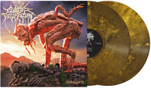 Load image into Gallery viewer, Cattle Decapitation - Terrasite [2LP/ Ltd Ed Gold &amp; Black Ice Swirl Vinyl/ 45 RPM]
