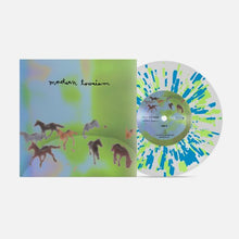 Load image into Gallery viewer, feeble little horse - modern tourism EP [7"/ Ltd Ed Clear with Blue &amp; Green Splatter Vinyl]
