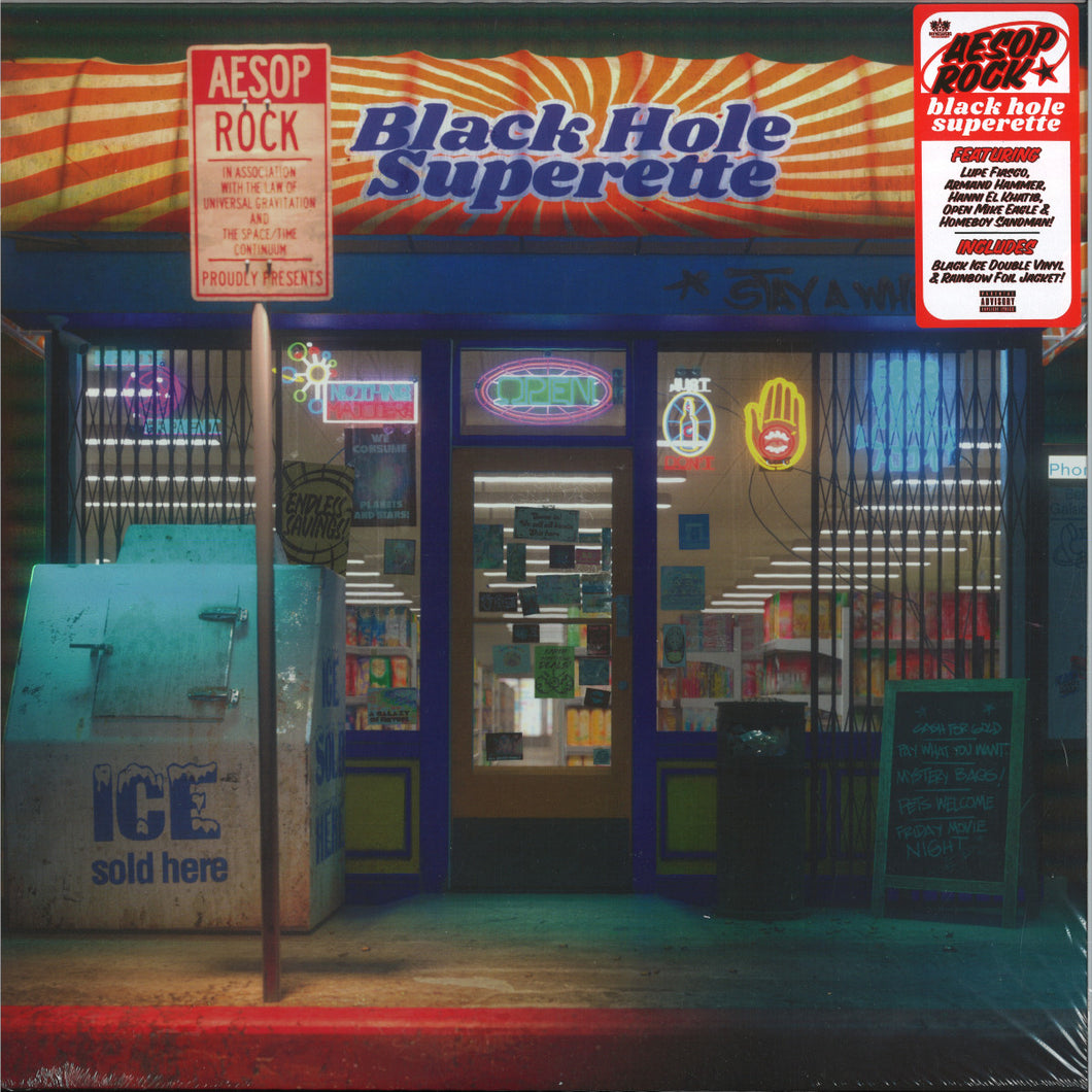 Aesop Rock - Black Hole Superette [2LP/ Black Ice Vinyl/ Rainbow Foil Jacket]