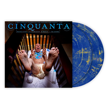 Load image into Gallery viewer, Puscifer, A Perfect Circle, Failure – Cinquanta - A 50th Birthday Celebration for Maynard James Keenan – Live [2LP/ Numbered Ltd Ed/ Black, Clear Blue with Red &amp; Pink Swirl, or Clear Blue with White Swirl Vinyl]
