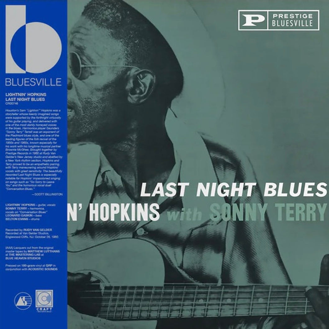 Lightnin' Hopkins with Sonny Terry - Last Night Blues [180G/ Remastered/ OBI Strip] (Craft Recordings Bluesville Series)