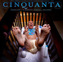 Load image into Gallery viewer, Puscifer, A Perfect Circle, Failure – Cinquanta - A 50th Birthday Celebration for Maynard James Keenan – Live [2LP/ Numbered Ltd Ed/ Black, Clear Blue with Red &amp; Pink Swirl, or Clear Blue with White Swirl Vinyl]
