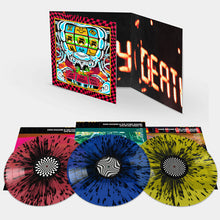 Load image into Gallery viewer, King Gizzard and the Lizard Wizard - Live in Las Vegas 2024 [3LP/ Ltd Ed Apple Red (LP1), Sea Blue (LP2) and Electric Yellow (LP3) Splatter Vinyl/ Tri-Gatefold Sleeve]
