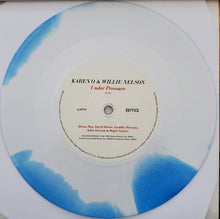 Load image into Gallery viewer, Karen O (Yeah Yeah Yeahs) &amp; Willie Nelson - Under Pressure [7"/ Single Sided/ Ltd Ed White &amp; Blue Opaque Vinyl] (RSD 2021)
