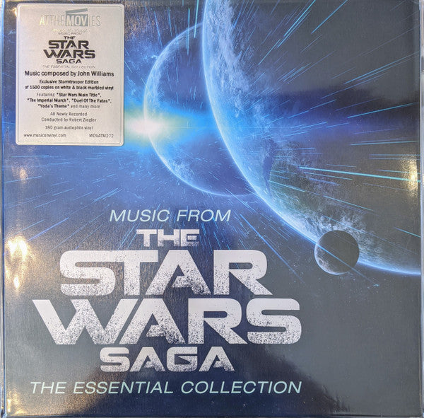 John Williams - The Star Wars Saga: The Essential Collection [2LP/180G/Ltd Ed White and Black Marbled Vinyl] (MOV)