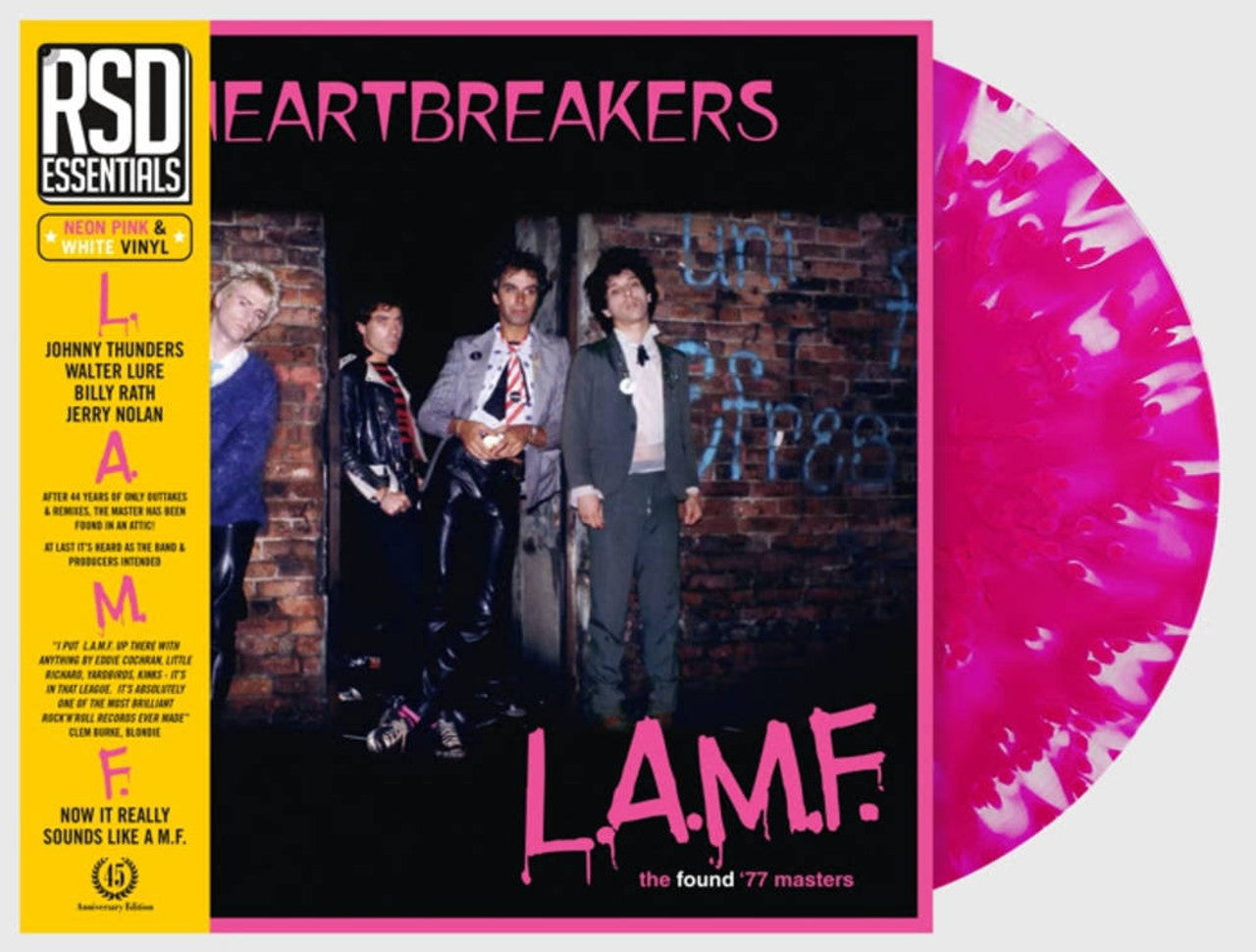 Johnny Thunders and The Heartbreakers - L.A.M.F.: The Found '77 Masters  [Ltd Ed Neon Pink & White Vinyl] (RSD Essentials 2022)
