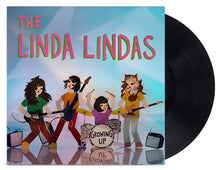 Load image into Gallery viewer, CLEARANCE - Linda Lindas, The - Growing Up [Black or Ltd Ed Clear with Pink &amp; Blue Splatter Vinyl]
