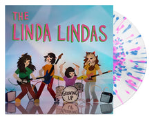 Load image into Gallery viewer, CLEARANCE - Linda Lindas, The - Growing Up [Black or Ltd Ed Clear with Pink &amp; Blue Splatter Vinyl]
