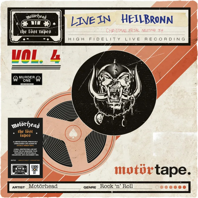 Motörhead - The Lost Tapes, Vol. 4: Live in Heilbronn, 29 December 1984 [2LP/ Ltd Ed Amber Vinyl] (RSD 2023)
